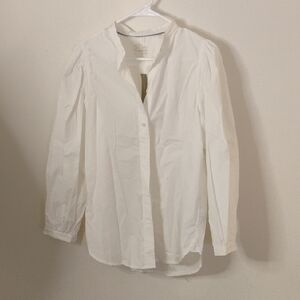 J. Crew Elegant White Button Down Blouse New With Tags Size 4